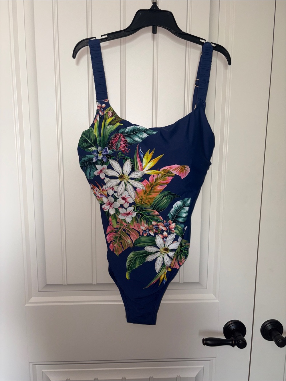 Women’s Navy Tropical Floral One-Piece Swimsuit